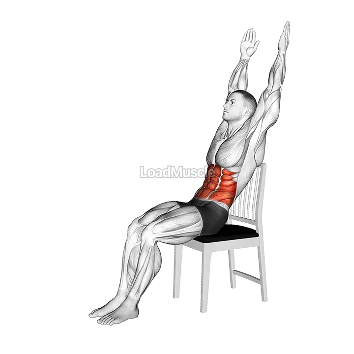 Seated Forward Roll-up on a Chair demonstration