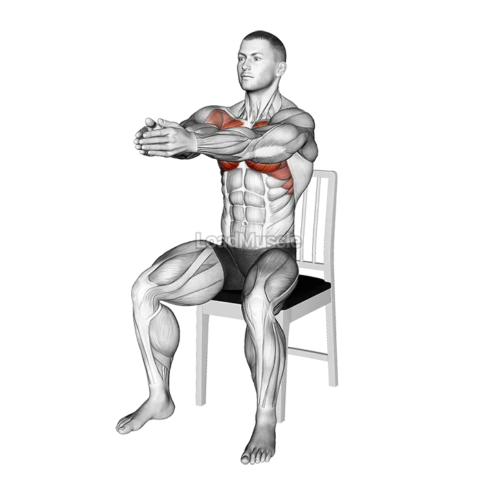 Seated Alternate Dynamic Chest Stretch on a Chair demonstration