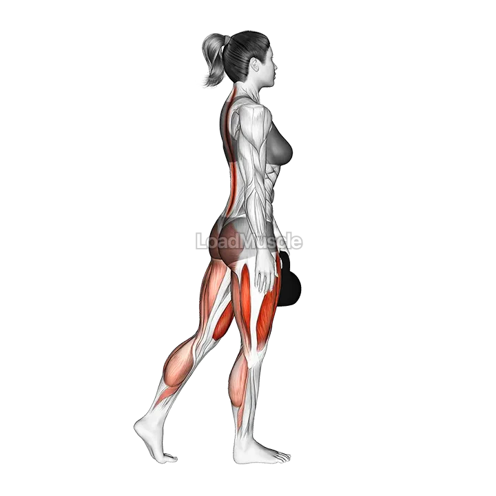 Kettlebell Staggered Stance Deadlift demonstration