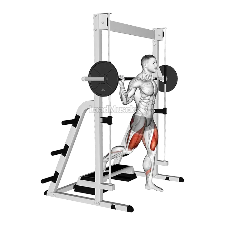 Smith Elevated Split Squat demonstration