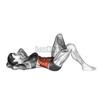 Hand Opposite Knee Crunch