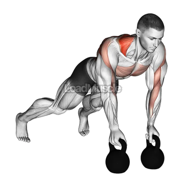 Kettlebell Alternating Renegade Row