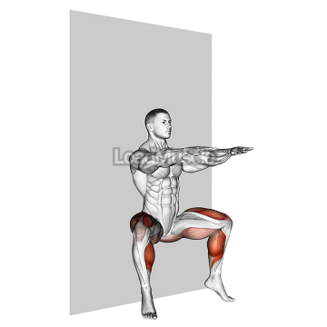 Plyo Sit Squat (wall)