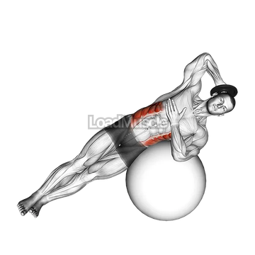 Weighted Side Bend (on stability ball)