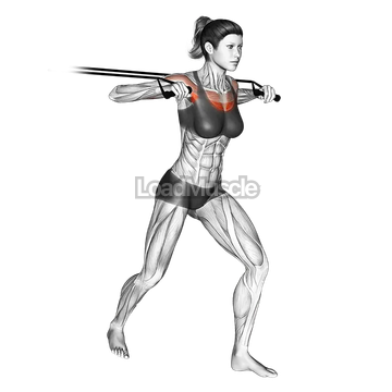 Band standing chest press