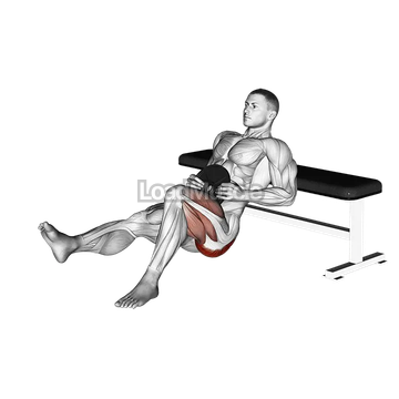 Weighted one leg hip thrust