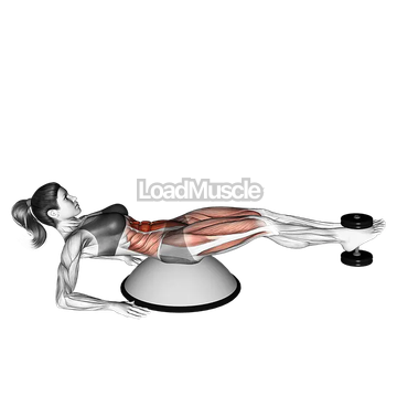 Weighted V Crunch (on bosu ball)