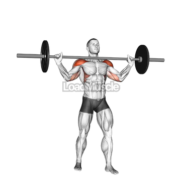 Barbell Standing Wide Military Press