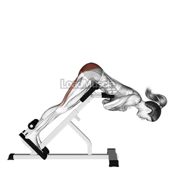 45 degree hyperextension (arms in front of chest) (Side POV)