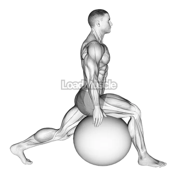 Exercise Ball Hip Flexor Stretch