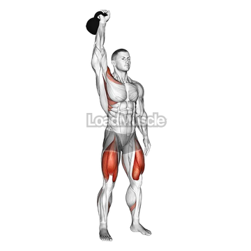 Kettlebell One Arm Overhead Squat