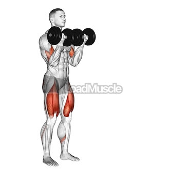 Dumbbell Bicep Curl Lunge with Bowling Motion
