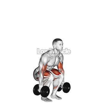 Dumbbell Biceps Curl Squat