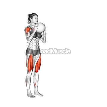 Sagittal Plane Lunge With Overhead Medicine Ball Press