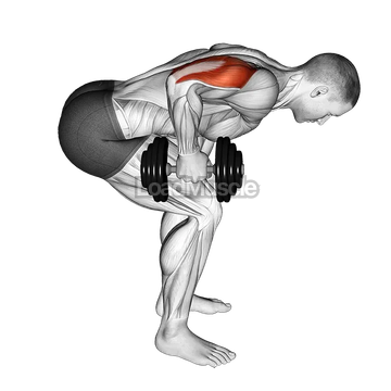 Dumbbell Standing Bent Over One Arm Triceps Extension