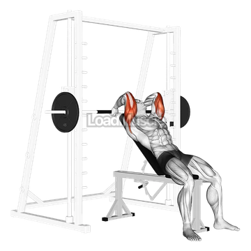 Smith Machine Incline Tricep Extension