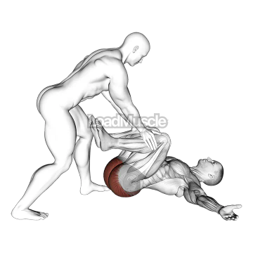 Assisted Lying Hip Stretch In Supine Position