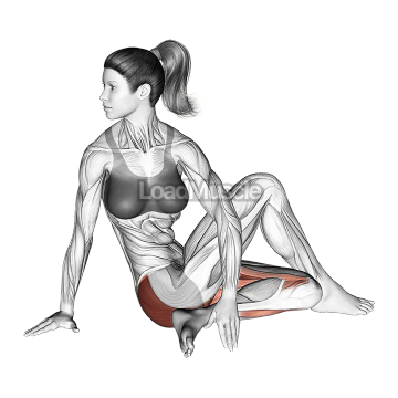 Seated Knee Up Extended Rotation Stretch