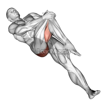 Lying Cross Over Knee Pull Up Stretch