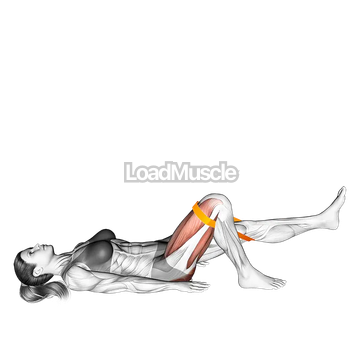 Resistance Band One Leg Glute Bridge With Straight Leg