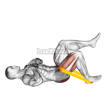 Resistance Band One Leg Glute Bridge