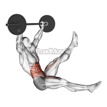 Barbell Sitted Alternate Leg Raise