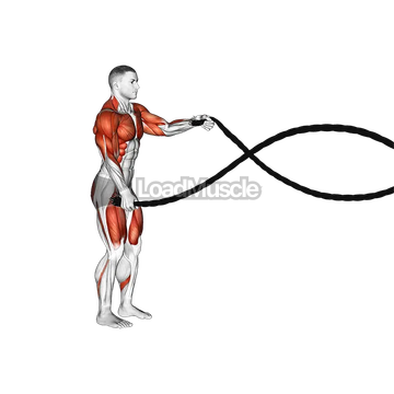 Rear Lunge with Battling Ropes