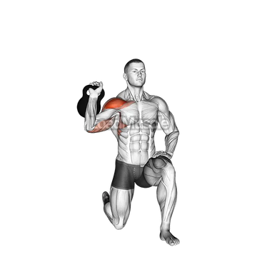 Kettlebell Half Kneeling Shoulder Press