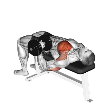 Dumbbell One Arm Wide Grip Bench Press