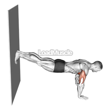 Decline Push Up against Wall