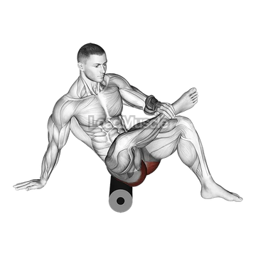 Roll Recumbent Hip External Rotator and Hip Extensor Stretch (Crossed Leg)