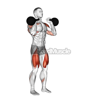 Kettlebell Lunge Clean and Press