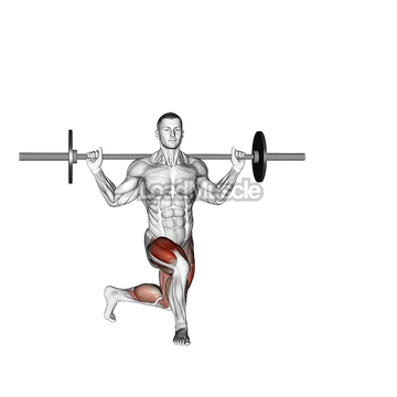 Barbell Curtsey Lunge