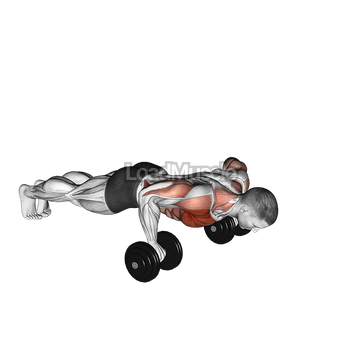 Dumbbell Push-up Front Raise