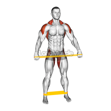 Resistance Band Standing Down Warming-up