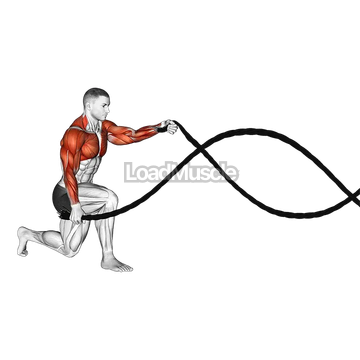 Battling Ropes Half Kneeling