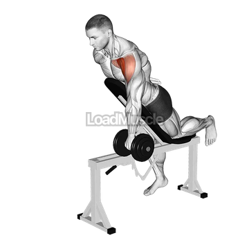 Dumbbell Incline One Arm Front Raise with Chest Support