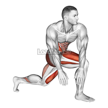 Crossover Kneeling Hip Flexor Stretch