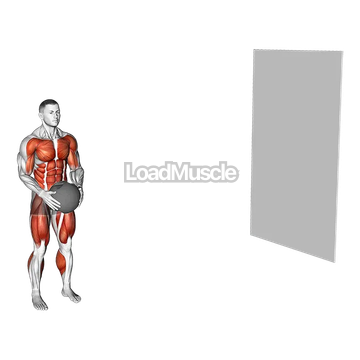 Medicine Ball Step Behind Rotational Throw