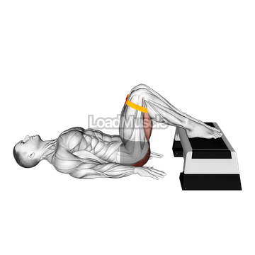 Resistance Band Elevated Glute Bridge