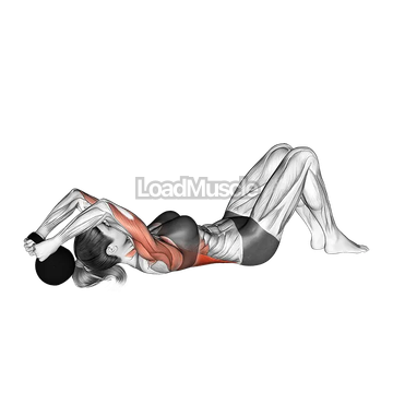 Kettlebell Bent Arm Pullover with Knees Bent