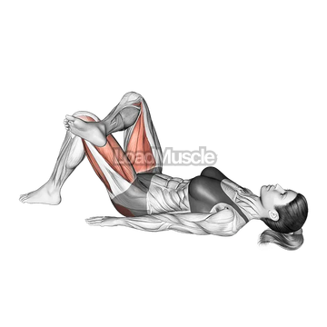 Leg Over Knee Glute Bridge