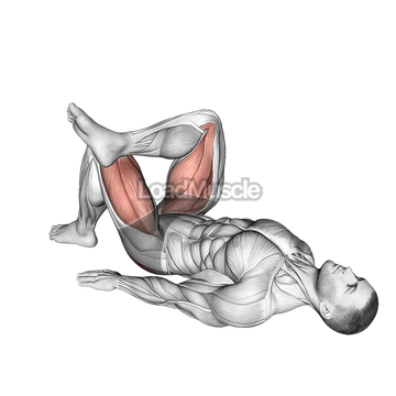 Leg Over Knee Glute Bridge