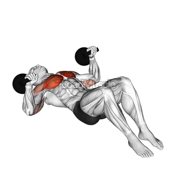 Kettlebell Lying on Floor Chest Press