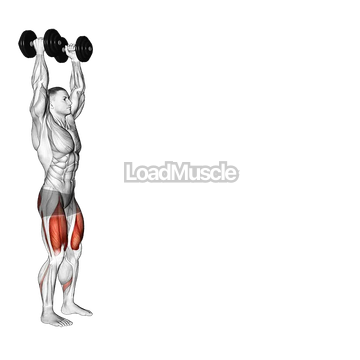 Dumbbell Overhead Walking Lunge