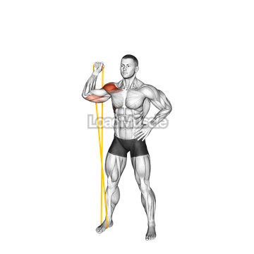 Resistance Band Single Arm Overhead Shoulder Press