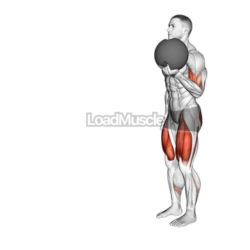 Medicine Ball Lunge with Biceps Curl