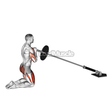 Landmine Kneeling Thruster Press