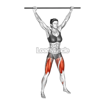 Stick Overhead Full Sumo Squat Stretch