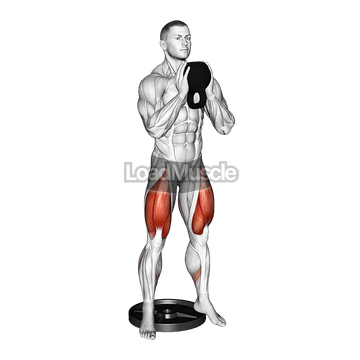 Kettlebell Elevated Goblet Squat